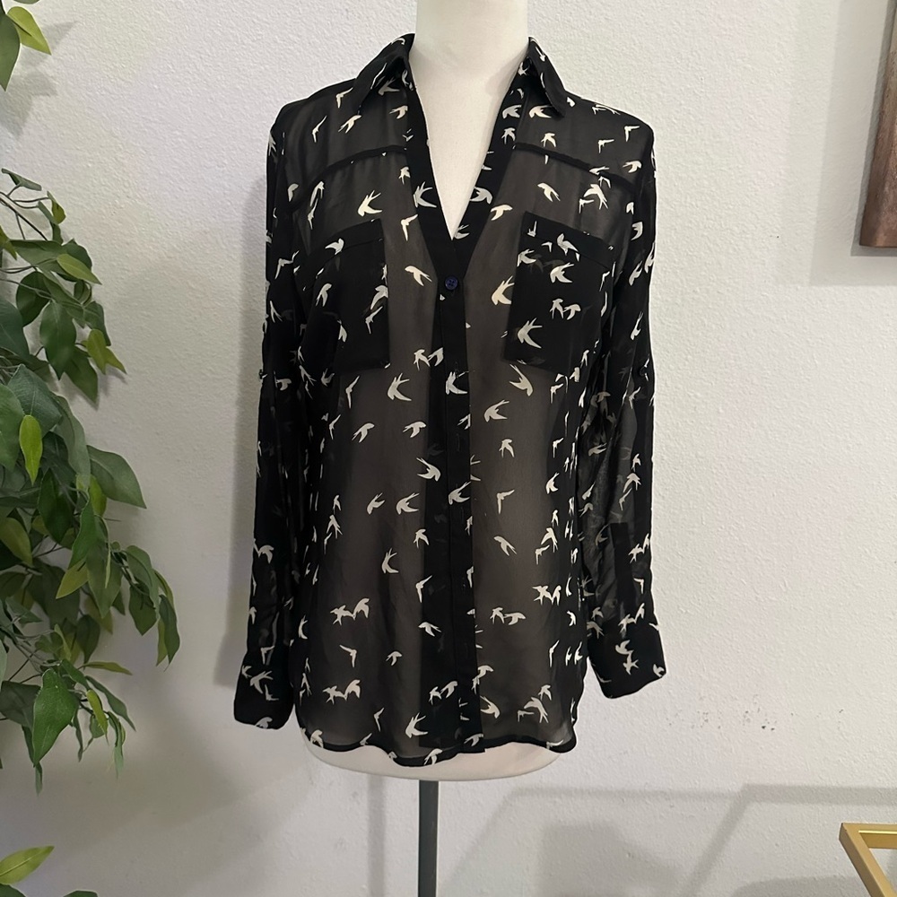 Express Portofino Shirt in Black and White